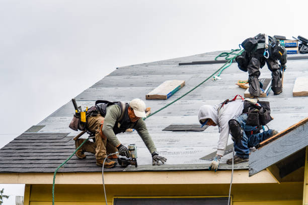 Professional Gutter Installation technician working in Supply, NC